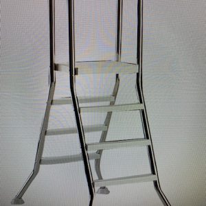 Hochbeckenleiter 1,2 m, Holme 43 mm, 4-stufig