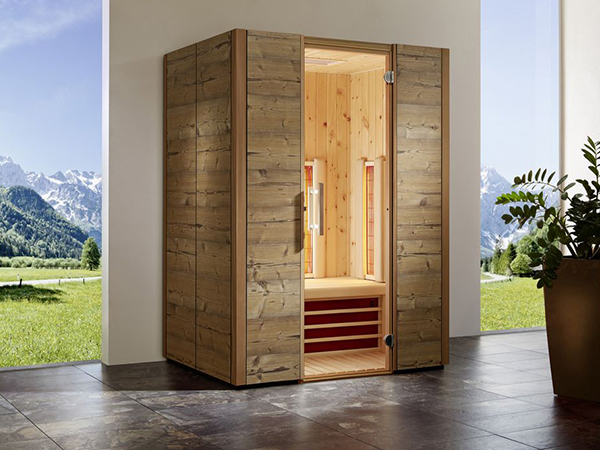 Infrarotkabine im Ausstellungsraum